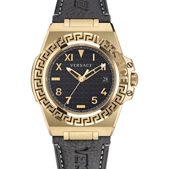 Versace Mens Gold 44mm Watch